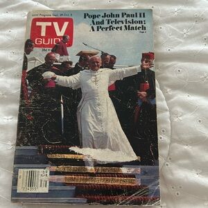 Vintage TV Guide with Pope John Paul II